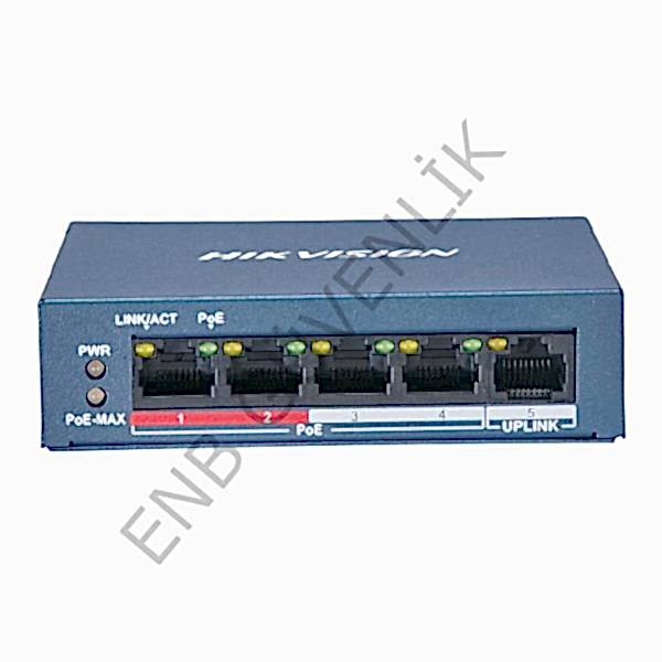 Hıkvısıon Ds 3E0105P E/M B 4 Port Poe 1 Port Uplınk 10/100 Swıtch
