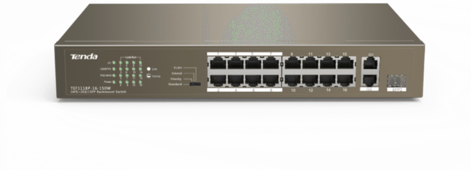 Tenda TEG1118P-16-250W 16 Port 10/100/1000 Mbps Gigabit Switch