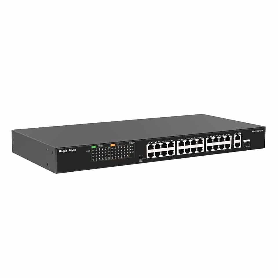 REYEE RG-ES126FGS-P 26 Portlu 10/100 Fast Ethernet Switch – 2 Gigabit Uplink, 1 Gigabit SFP