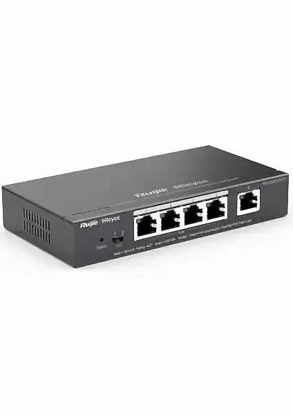 Ruijie Reyee RG-ES205GC , 5 Port Gigabit , 4 Port POE (54W) , Cloud Yönetilebilir , Switch