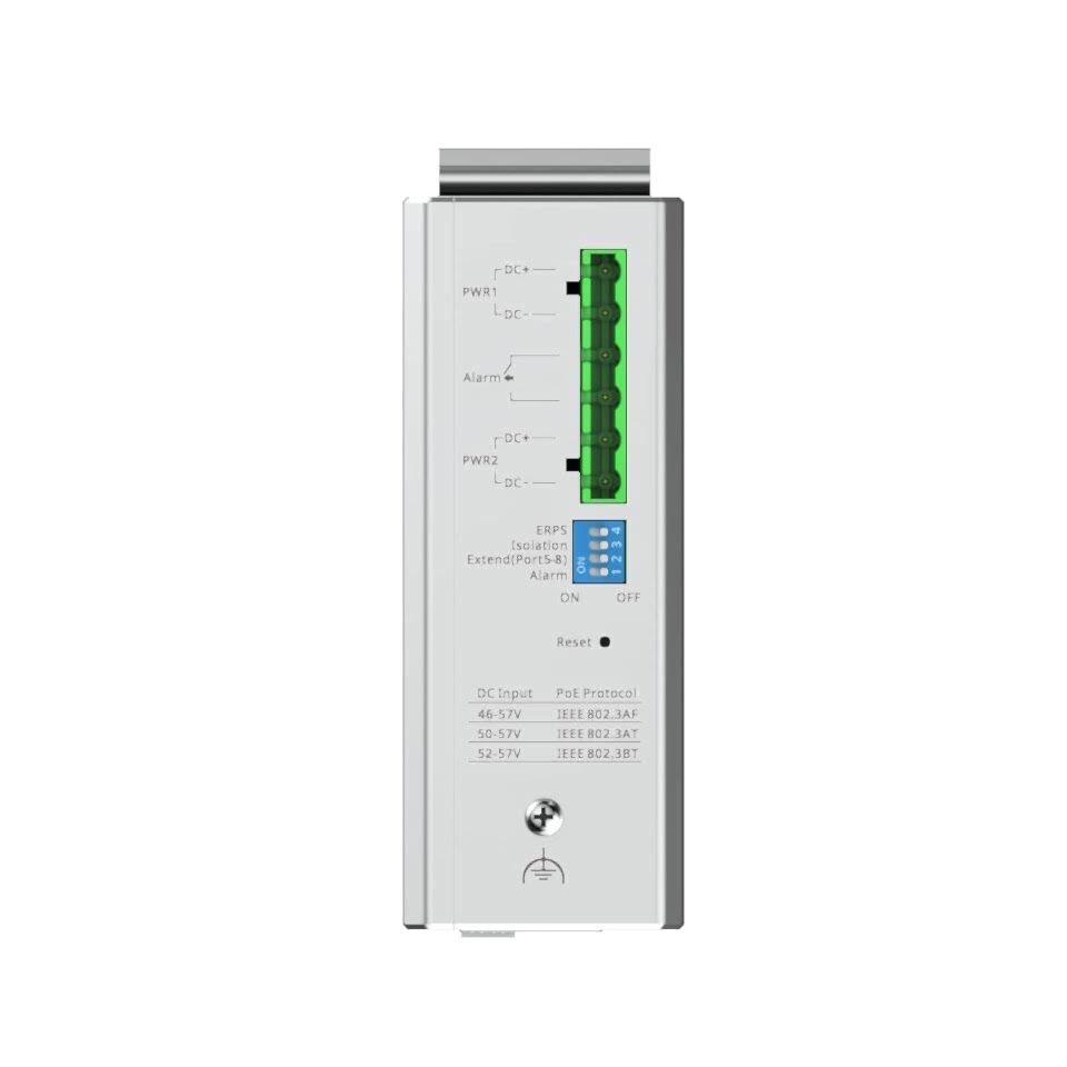 Ruijie Reyee RG-NIS2100-8GT2SFP-HP 8 Port Gigabit PoE + 2 Port SFP Endüstriyel Yönetilebilir Switch