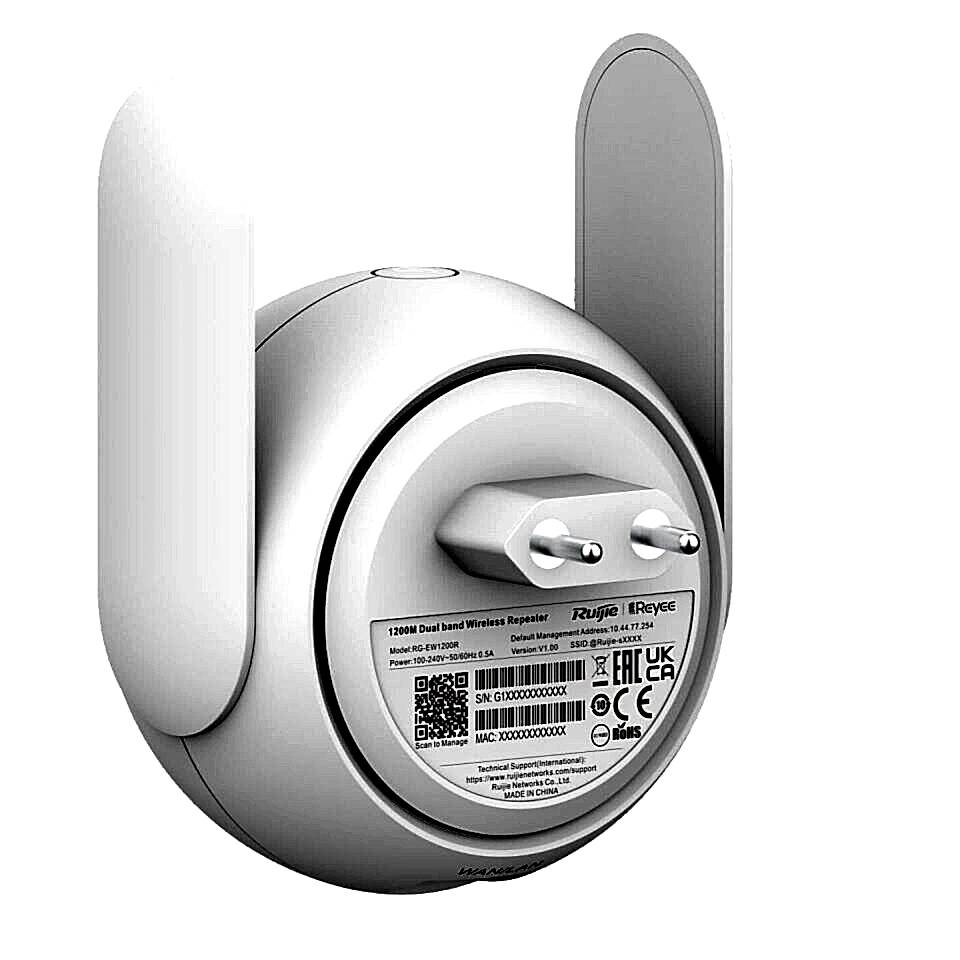 Ruijie Reyee RG-EW1200R Priz Tipi Dual-Band Wi-Fi Extender