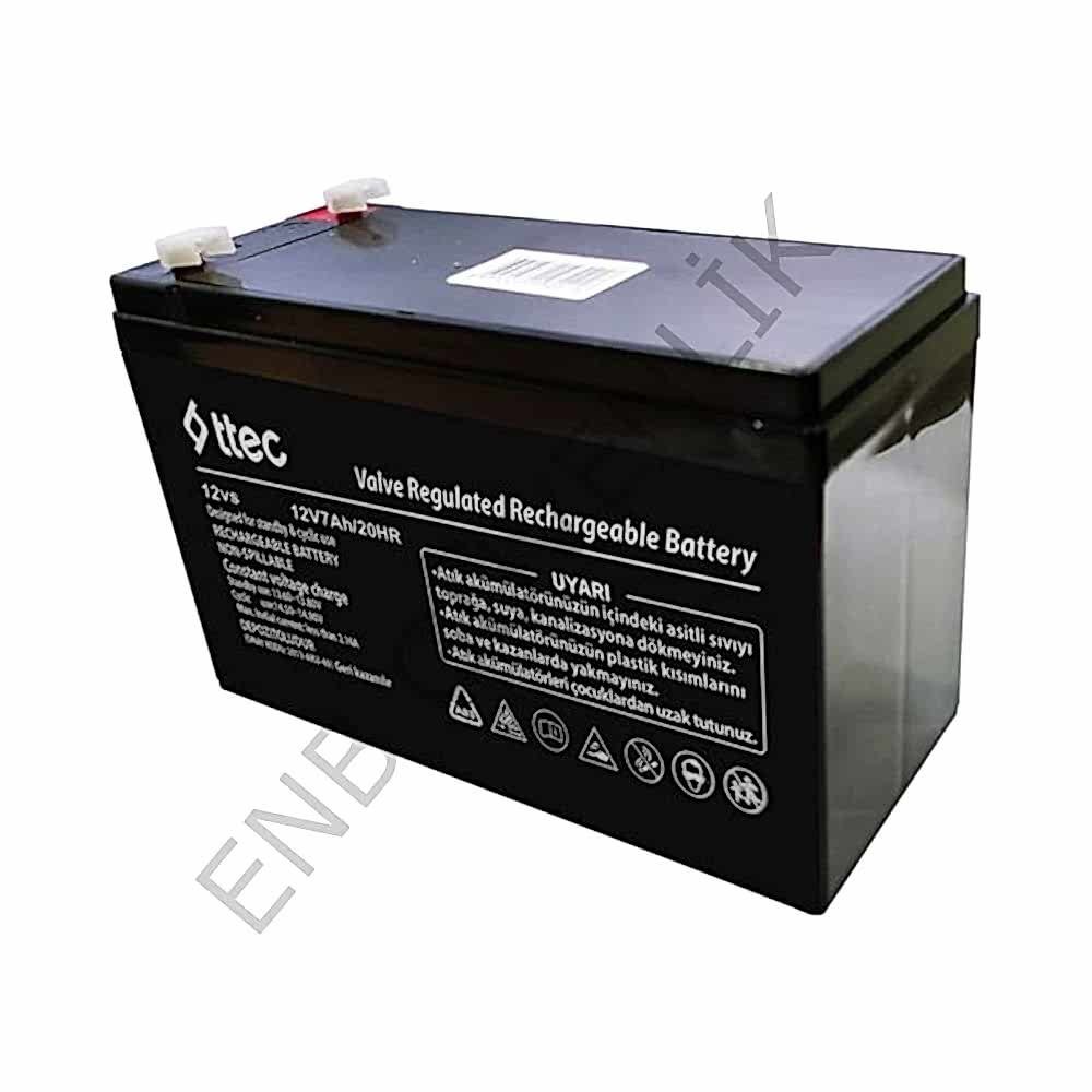 Ttec 12V 7Ah Bakımsız Kuru Akü