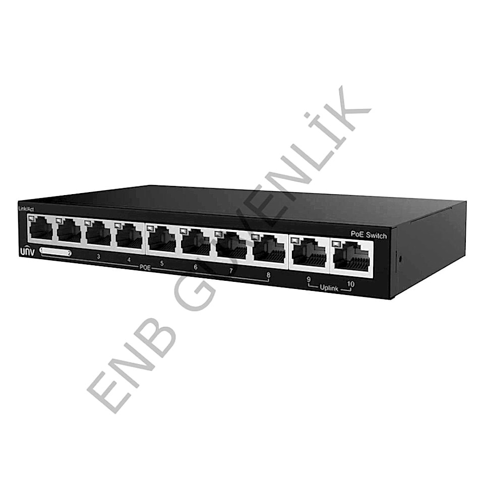 Uniview NSW2020-10T-POE-IN 8 Port 10/100 Poe + 2port 10/100 Ethernet Poe Yönetilemez Switch