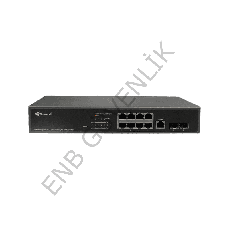 VGuard VG-SW2008PM-140 8 Port Yönetilebilir PoE Switch