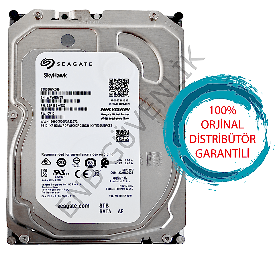 Seagate SkyHawk ST8000VX009 SATA 3.0 5400 RPM 3.5'' 8 TB Harddisk