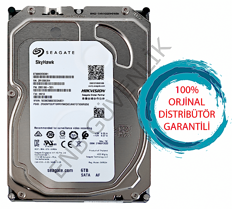 Seagate SkyHawk ST6000VX001 SATA 3.0 5900 RPM 3.5'' 6 TB Harddisk