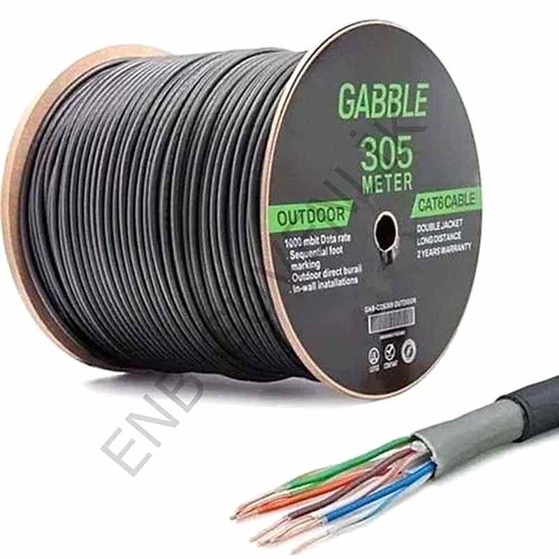Cat6 Kablo Dıs Mekan 24Awg 0.48Mm 305Mt Gabble Gab-Cd305