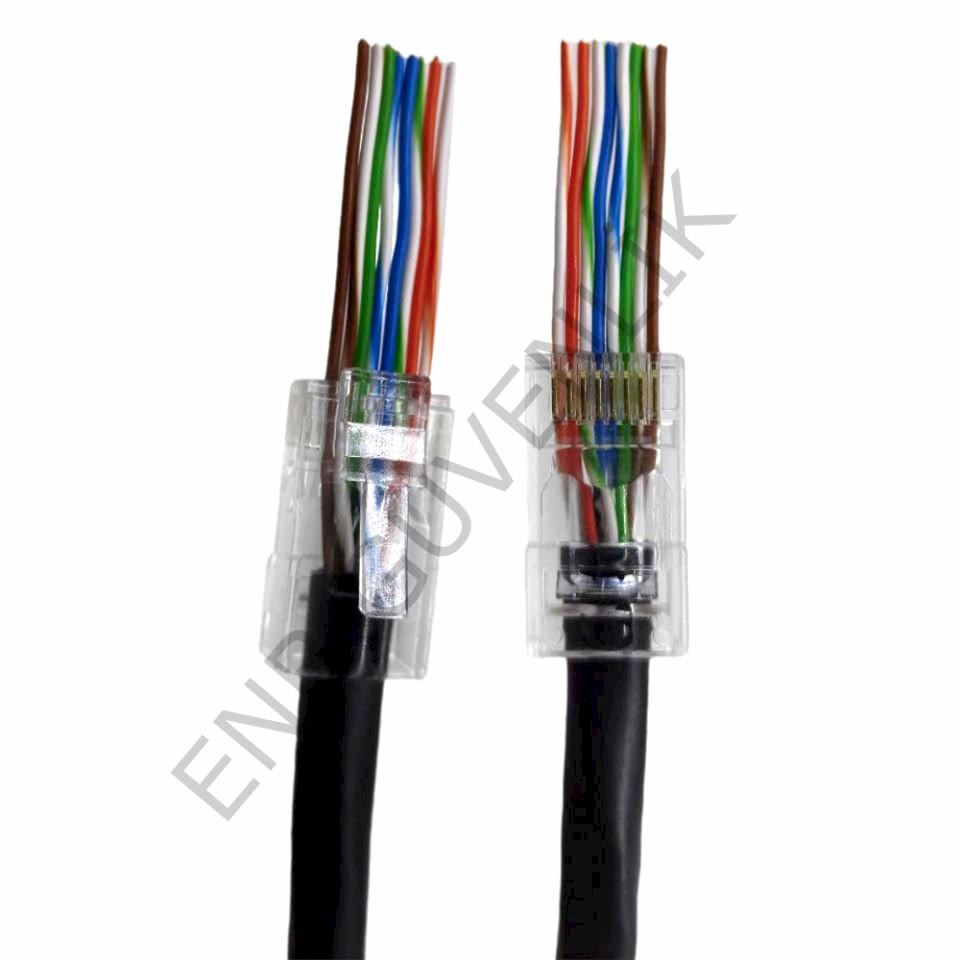 ENB RJ45 Cat6 Yeni Nesil Delikli Jack Konnektör 100'lü