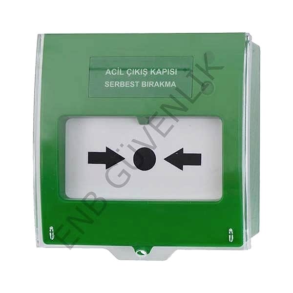 Teknim TFB-3165G Acil Çıkış Kapısı Serbest Bırakma Butonu, Yeşil