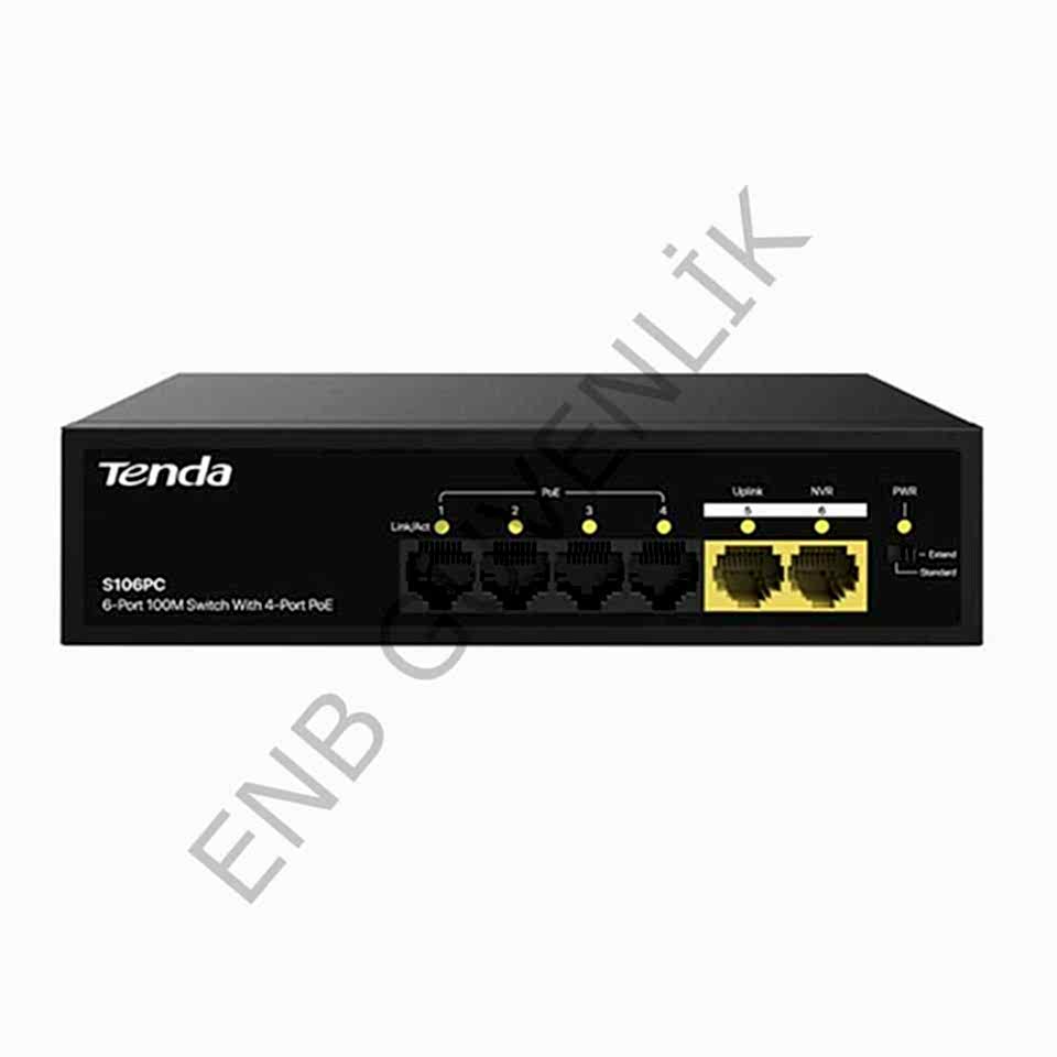 Tenda S106PC 6 Port 10/100 Mbps PoE Switch
