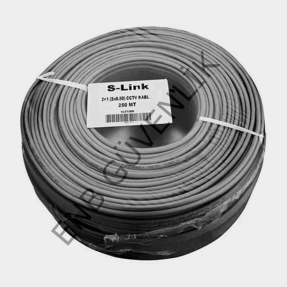 S-Link Sl-Ct2250 2+1 (2X0.50) 250M Cctv Kablo