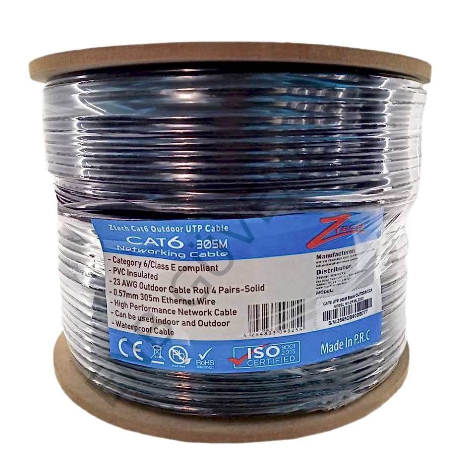 ZTECH 23AWG/4P 0,57MM 305M CAT 6 OUTDOOR KABLO